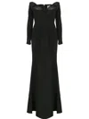 The New Arrivals Ilkyaz Ozel Orreda Off-shoulder Gown In Black