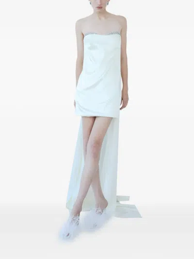 The New Arrivals Ilkyaz Ozel Embellished Mini Dress In Blue