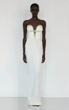 The New Arrivals Ilkyaz Ozel Eros Ãclair De Perles Dress In White