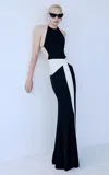The New Arrivals Ilkyaz Ozel Euphorie Backless Evening Gown In Black