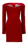 The New Arrivals Ilkyaz Ozel Farah Phénix Rouge Mini Dress In Red