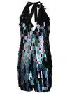 The New Arrivals Ilkyaz Ozel Fringe Sequin Mini Dress In Multicolour