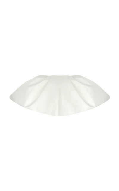 The New Arrivals Ilkyaz Ozel Galina Silk Peplum Mini Skirt In White