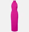 The New Arrivals Ilkyaz Ozel Halterneck Maxi Dress In Pink