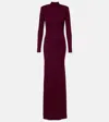 The New Arrivals Ilkyaz Ozel High-neck Maxi Dress In Purple