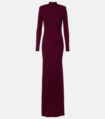 The New Arrivals Ilkyaz Ozel High-neck Maxi Dress In Purple