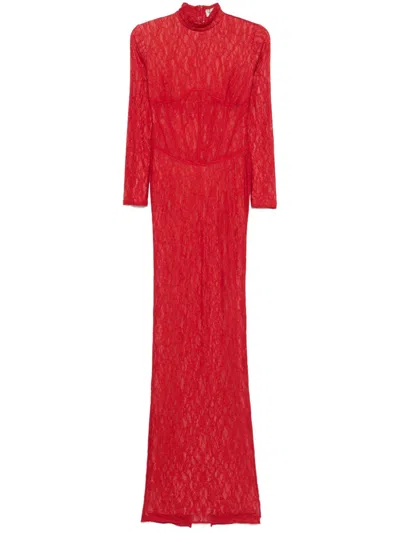 The New Arrivals Ilkyaz Ozel Isadora Gown In Red
