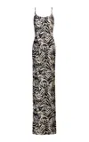 The New Arrivals Ilkyaz Ozel Isis Patterned Gown In Black,white