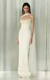 The New Arrivals Ilkyaz Ozel Julietta Lokum Sash Detailed Dress In White