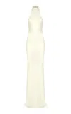 The New Arrivals Ilkyaz Ozel Leia Jersey Maxi Dress In White