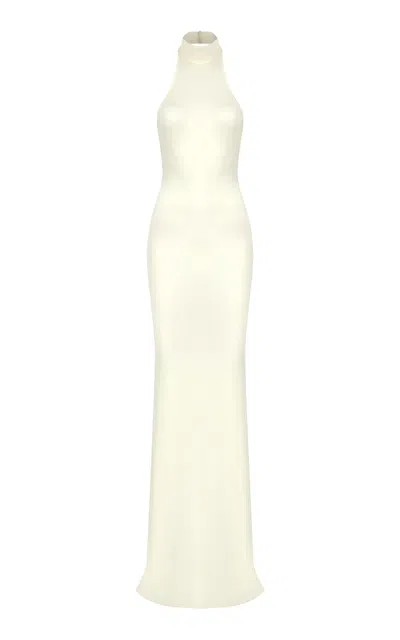 The New Arrivals Ilkyaz Ozel Leia Jersey Maxi Dress In White