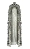 The New Arrivals Ilkyaz Ozel Leia Sequined Cape In Grey