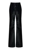 The New Arrivals Ilkyaz Ozel Lenny Flared Leather Pants In Black