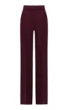The New Arrivals Ilkyaz Ozel Lenny Low-rise Flared Pants In Burgundy