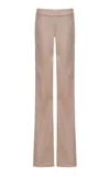 The New Arrivals Ilkyaz Ozel Lenny Metallic Flared Pants In Pink