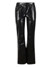 The New Arrivals Ilkyaz Ozel Lenny Snakeskin-pattern Trousers In Black