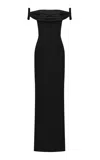 The New Arrivals Ilkyaz Ozel Livia Off-the-shoulder Gown In Black