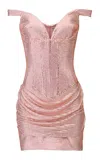 The New Arrivals Ilkyaz Ozel Lolita Budior Mini Dress In Pink