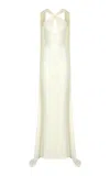 The New Arrivals Ilkyaz Ozel Maia Twisted Jersey Maxi Dress In White