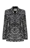The New Arrivals Ilkyaz Ozel Maya Zebra-print Pony Leather Jacket In Black,white