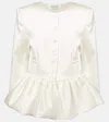 The New Arrivals Ilkyaz Ozel Meringue Ruffled Satin Jacket In White