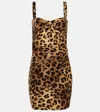 The New Arrivals Ilkyaz Ozel Monique Leopard-print Cotton Minidress In Brown