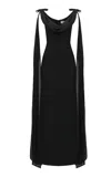 The New Arrivals Ilkyaz Ozel Morticia Chez Castel Silk Dress In Black