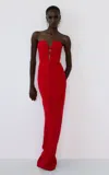The New Arrivals Ilkyaz Ozel Noa Pedro Red Strapless Dress
