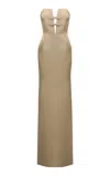 The New Arrivals Ilkyaz Ozel Noa Strapless Maxi Dress In Ivory