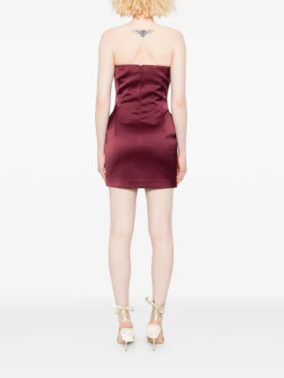 The New Arrivals Ilkyaz Ozel Noelia Embellished Strapless Dress In Brown