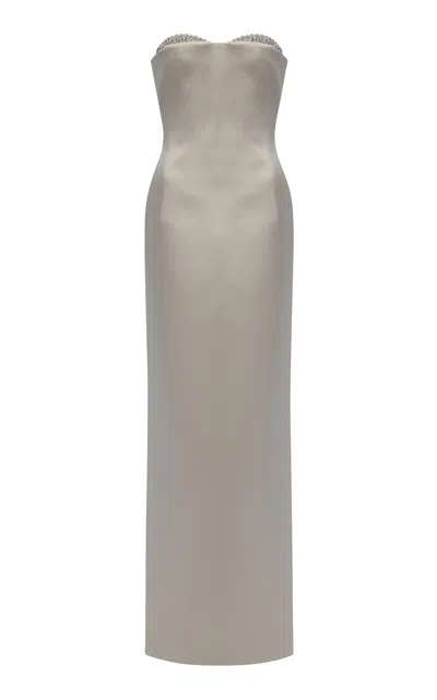 The New Arrivals Ilkyaz Ozel Noélie Strapless Maxi Dress In Ivory