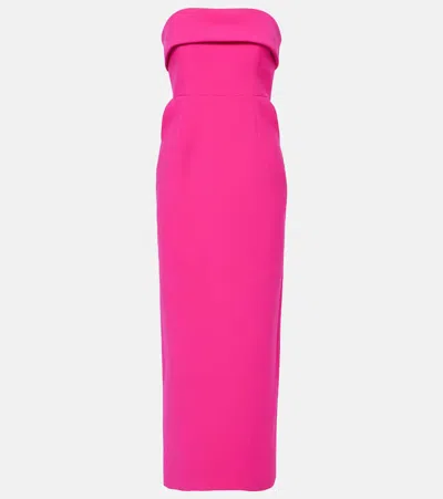 The New Arrivals Ilkyaz Ozel Off-shoulder Gown In Pink