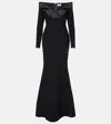 The New Arrivals Ilkyaz Ozel Orreda Off-shoulder Gown In Black