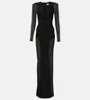 The New Arrivals Ilkyaz Ozel Paneled Cutout Gown In Black