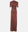 The New Arrivals Ilkyaz Ozel Pernille Crêpe Gown In Brown