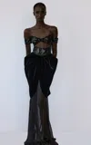 The New Arrivals Ilkyaz Ozel Poesie Lavaflux Sequined Dress In Black