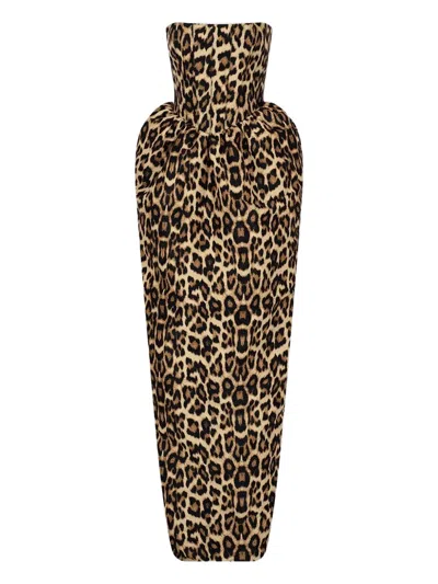 The New Arrivals Ilkyaz Ozel Psydae Dress In Brown