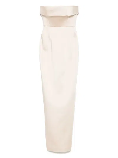 The New Arrivals Ilkyaz Ozel Rhea Maxi Dress In Neutrals