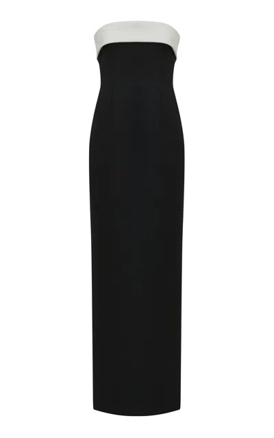 The New Arrivals Ilkyaz Ozel Rhea Strapless Gown In Black,white