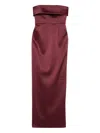The New Arrivals Ilkyaz Ozel Rhea Strapless Midi Dress In Red