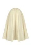 The New Arrivals Ilkyaz Ozel Roxie Full Silk Taffeta Maxi Skirt In White