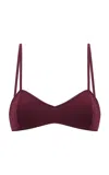 The New Arrivals Ilkyaz Ozel Sae Bra Top In Burgundy