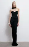 The New Arrivals Ilkyaz Ozel Samsara Ruched Jersey Maxi Dress In Black