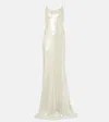 The New Arrivals Ilkyaz Ozel Sequined Open-back Gown In White
