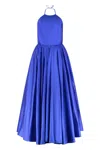 The New Arrivals Ilkyaz Ozel Silk Gown In Blue