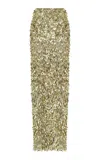 The New Arrivals Ilkyaz Ozel Sirena Paillette-sequined Maxi Skirt In Gold