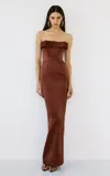 The New Arrivals Ilkyaz Ozel Sisu Baba Au Rhum Dress In Brown