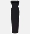 The New Arrivals Ilkyaz Ozel Sisu Bow-embellished Crepe Midi Dress In Black