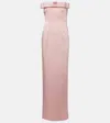The New Arrivals Ilkyaz Ozel Sisu Bow-embellished Satin Gown In Neutral