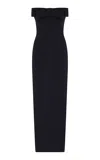 The New Arrivals Ilkyaz Ozel Sisu Bow-embellished Crepe Midi Dress In Black
